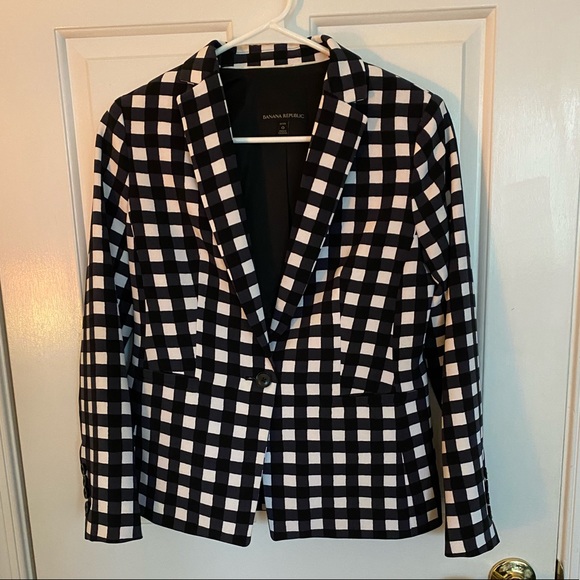 Last Chance Banana Republic Gingham Blazer - Picture 4 of 6